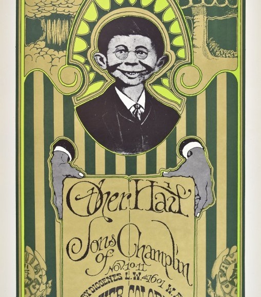 The Other Half, Sons of Champlin Poster with Alfred E. Neuman Alton Kelley and Stanley Mouse, The Other Half, Sons of Champlin, Denver, CO, November 10/11, 1967. Screenprint. 2017.13.19