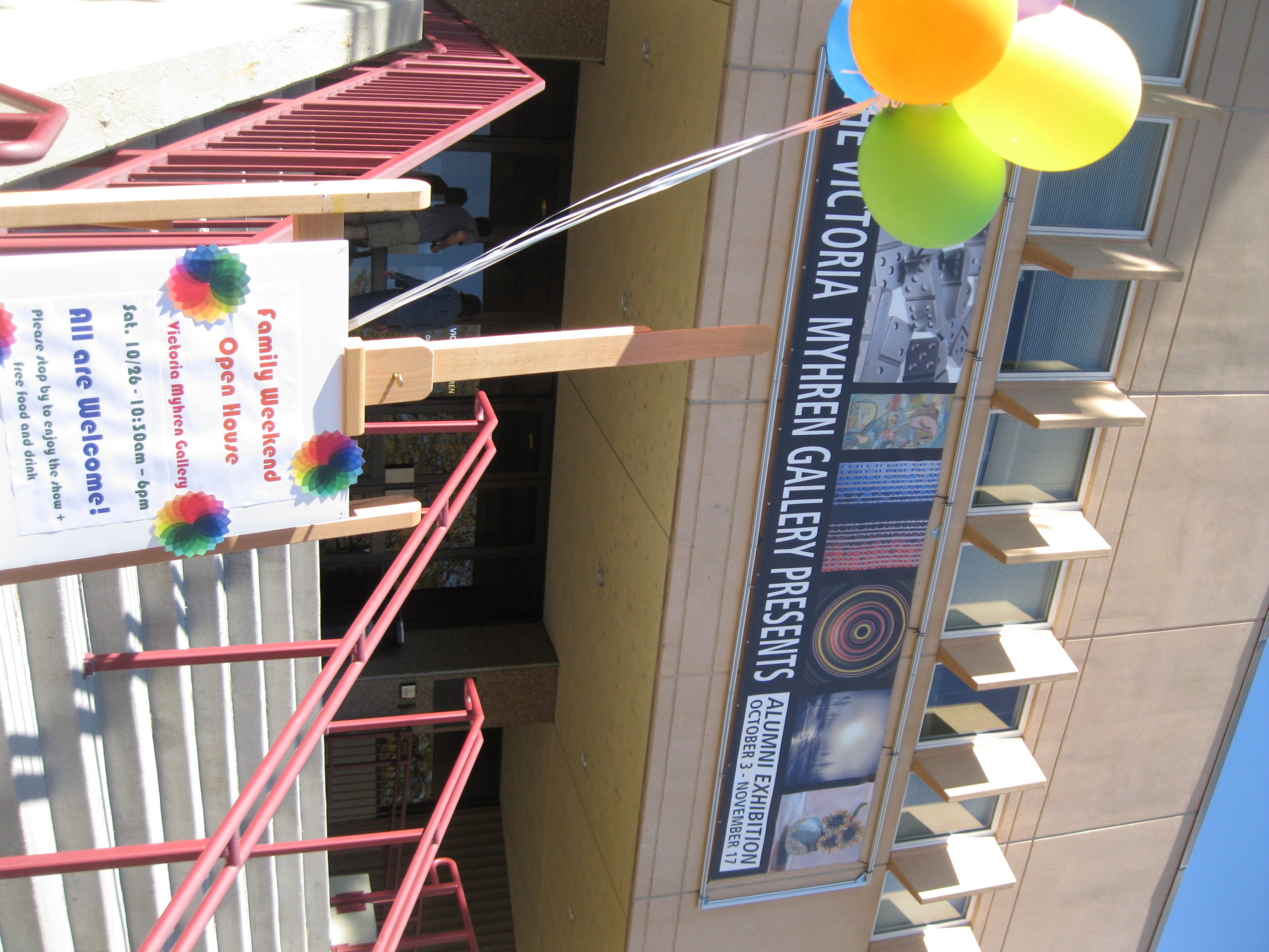 Bright entrance balloons Homecoming Weekend Open House